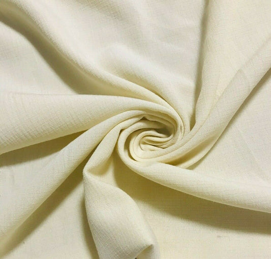 Viscose Fabric Light Yellow Thin and Crinkled Effect Drapey 55" Wide