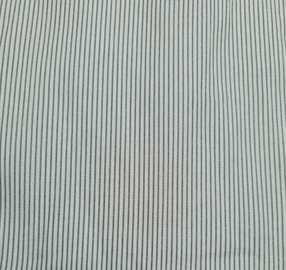 Cotton Voile Fabric Grey Striped White Colour 55" Wide