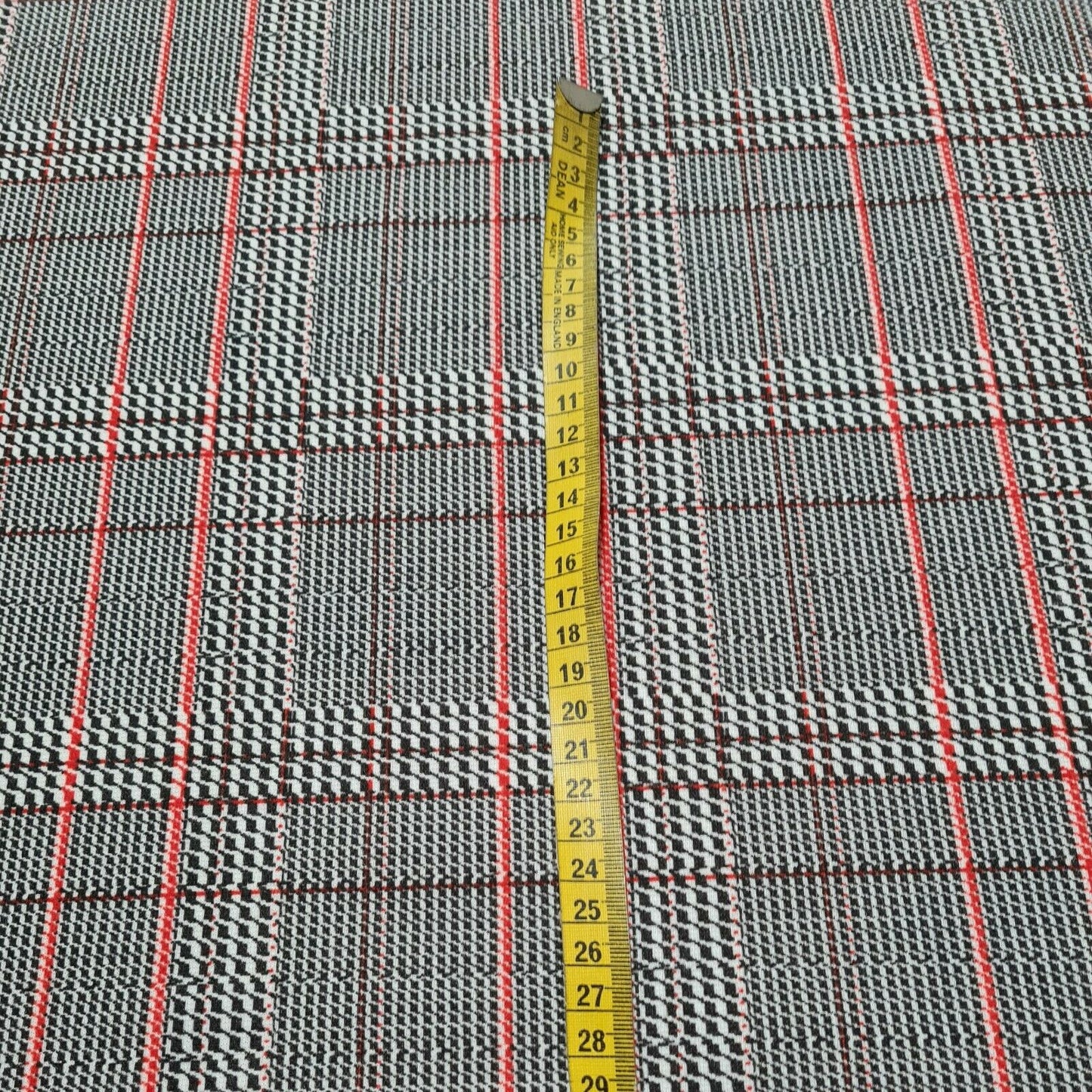 Jersey Ponte Fabric Checked Dressmaking Sold By The Metre