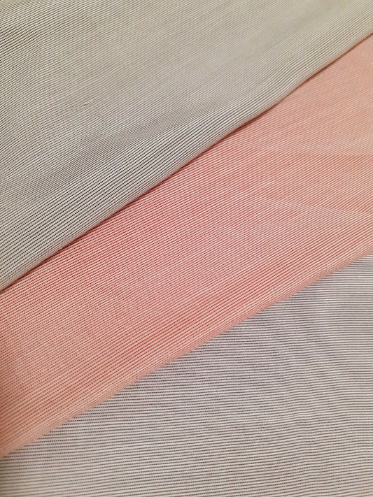 THIN STRIPED VISCOSE / POLYESTER FABRIC - SOLD BY THE METRE