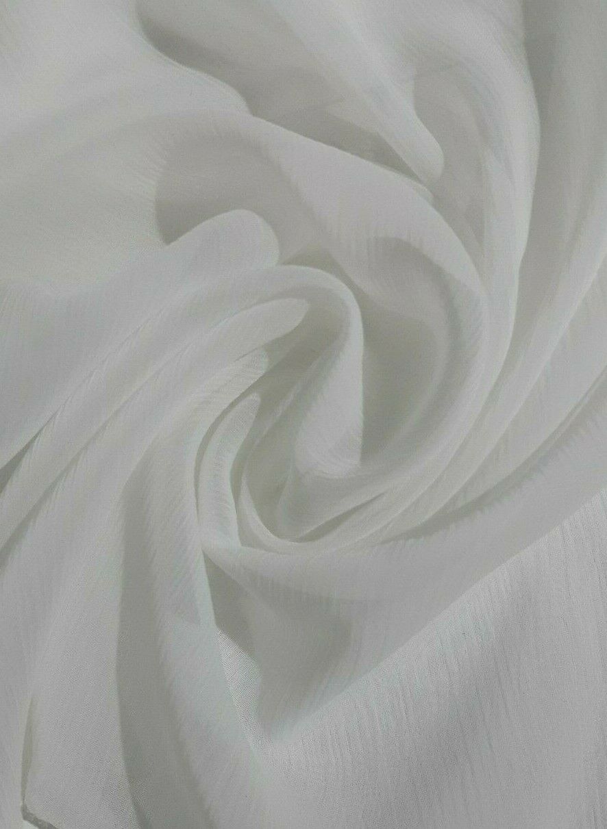 CHIFFON FABRIC PLAIN AND CRINCKLED - SOLD BY THE METRE