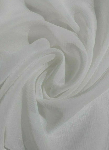 CHIFFON FABRIC PLAIN AND CRINCKLED - SOLD BY THE METRE