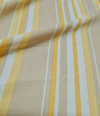 STRIPED LINEN LOOKING POLYESTER FABRIC-SOLD BY THE METRE