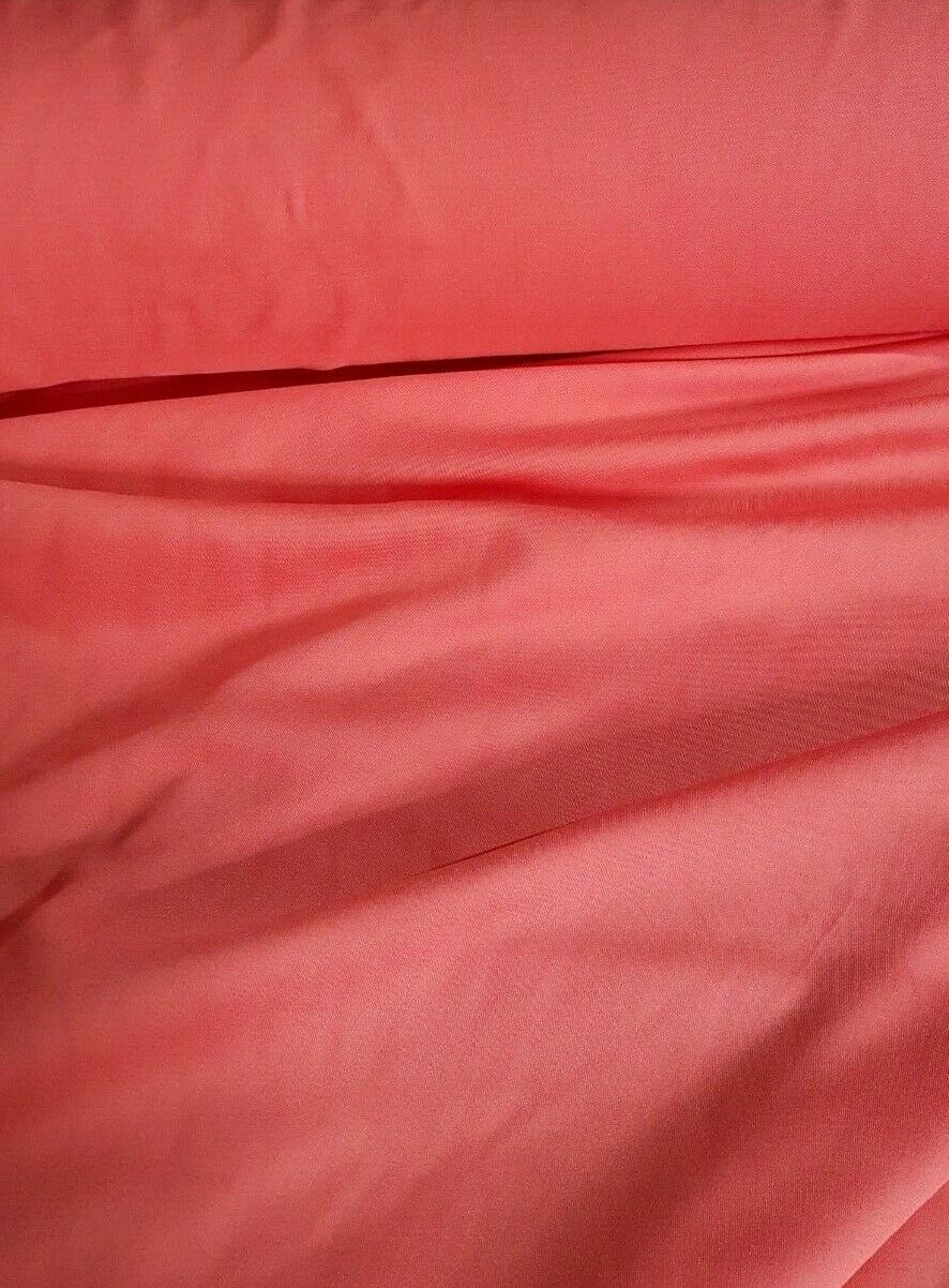 CORAL SATEEN TEXTURED 100% VISCOSE FABRIC - SOLD BY THE METER