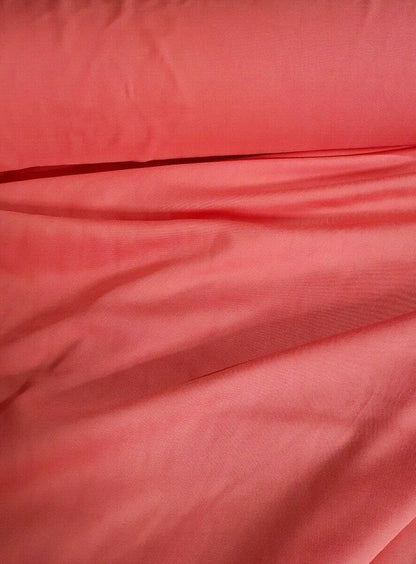 CORAL SATEEN TEXTURED 100% VISCOSE FABRIC - SOLD BY THE METER