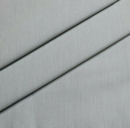 Cotton Polyester Suit Fabric White And Grey Pinstriped 55" Wide