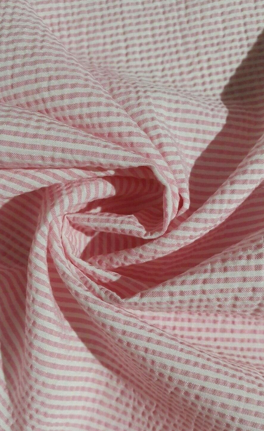 2.20 METRES WAVY EFFECT AND STRIPED POLYCOTTON FABRIC - SOLD BY 2.20 METRES