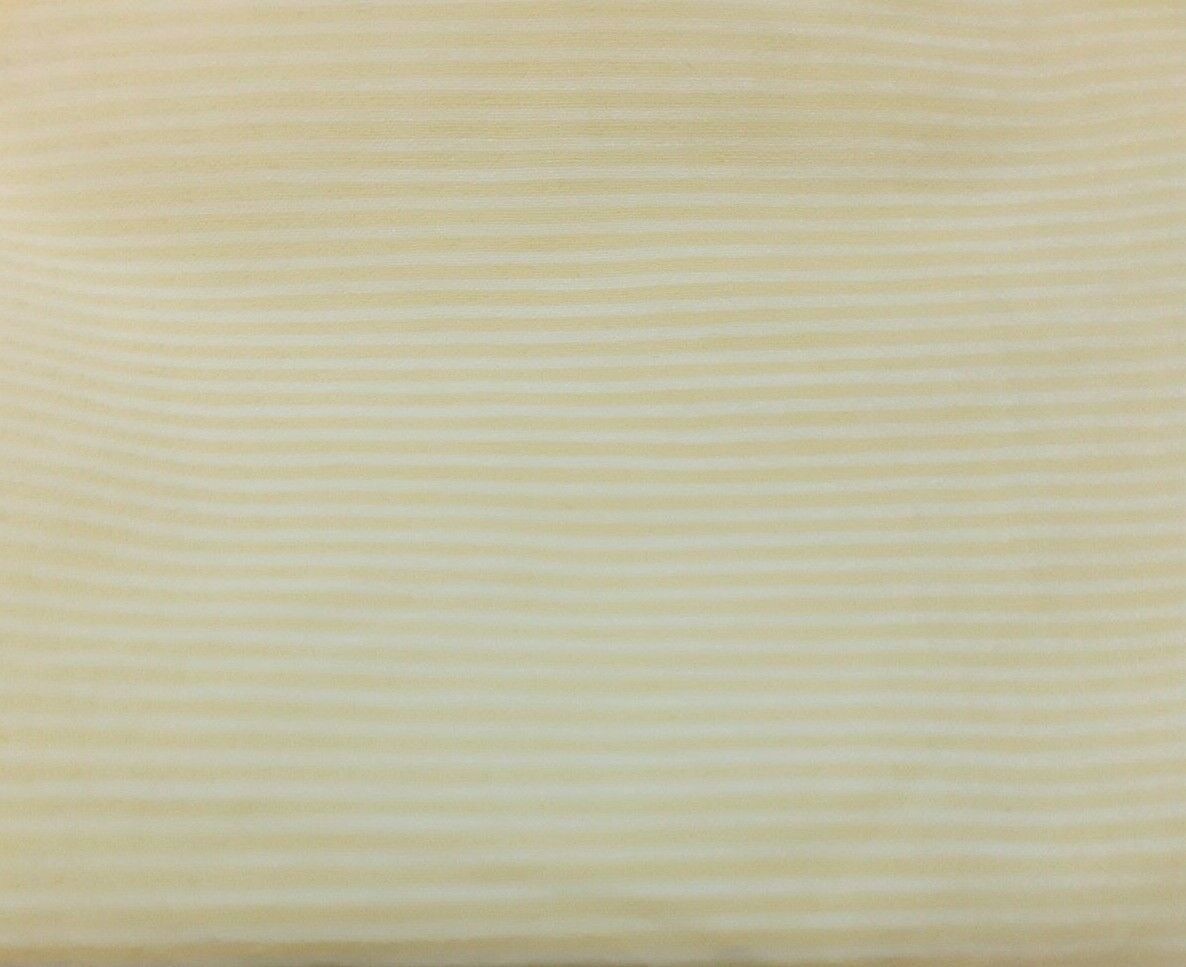 WHITE AND YELLOW NARROW STRIPED STRETCH SHIRT FABRIC - SOLD BY THE METRE