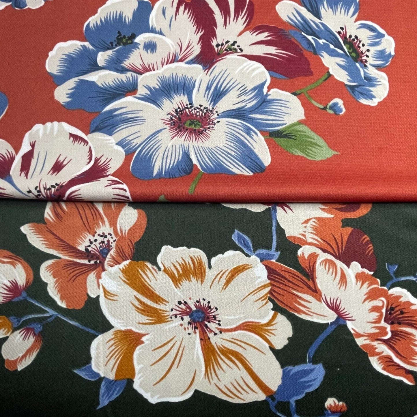 Floral Printed Jersey Fabric 2 Way Stretch 55" Wide Sold By Metre