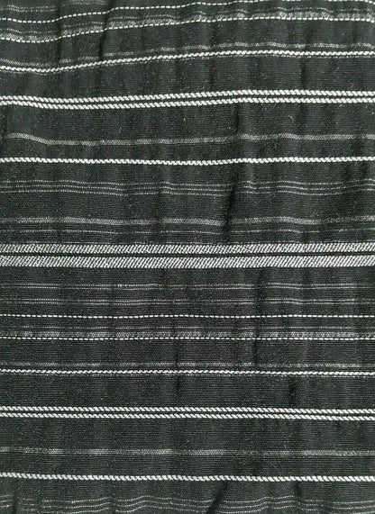 BLACK DRESSMAKING FABRIC STRIPED AND WAVY EFFECT-SOLD BY THE METER