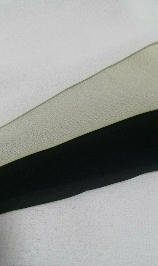 CHIFFON FABRIC PLAIN AND CRINCKLED - SOLD BY THE METRE