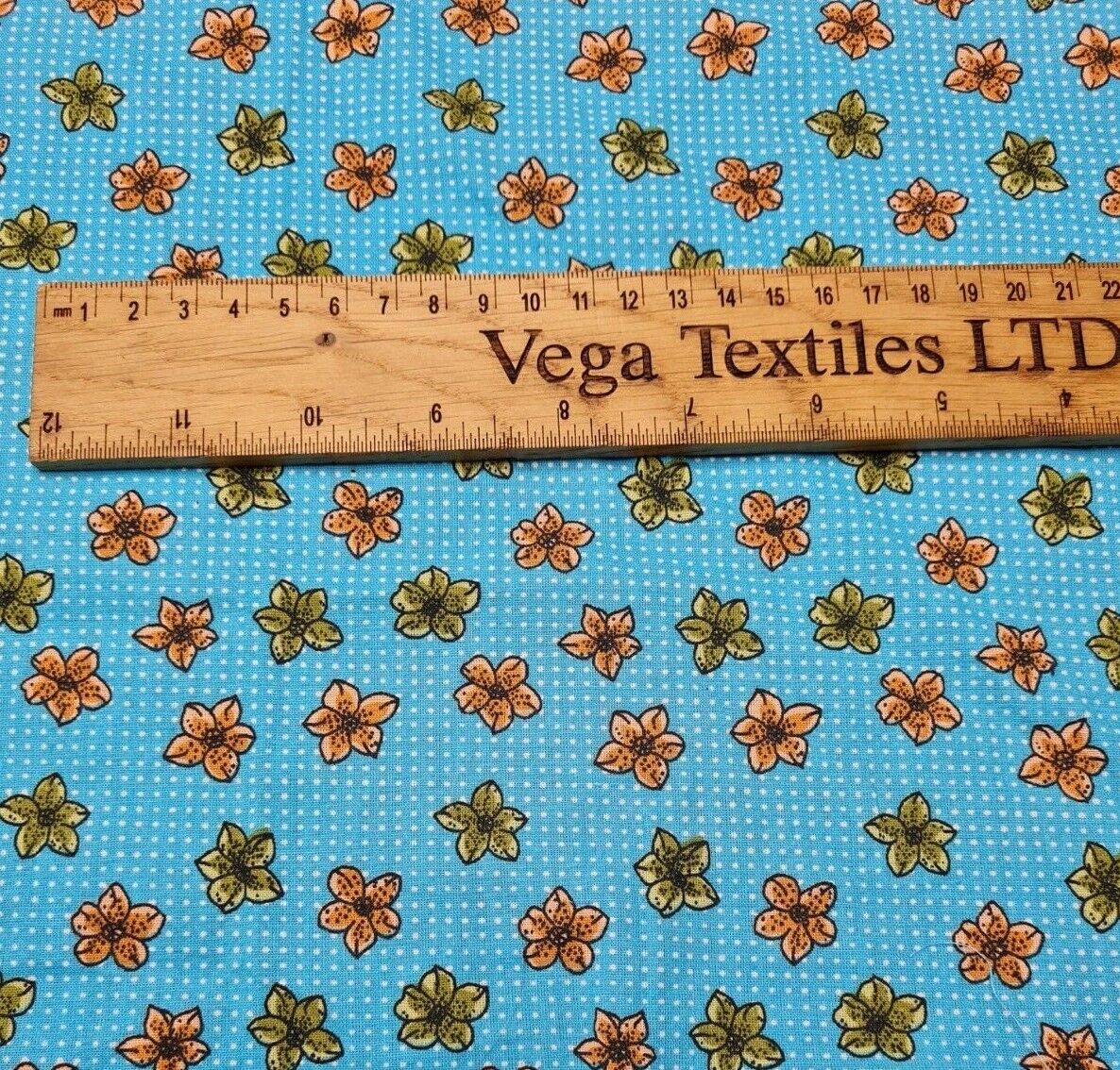 Egyptian Cotton Fabric Vintage Floral Printed 33" Wide Sold by the Metre