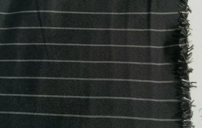 STRIPED DARK GREY TAFFETA FABRIC-SOLD BY THE METER