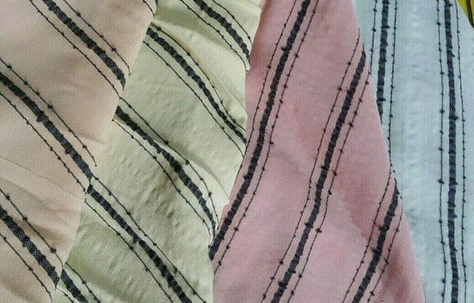 SPOTTED VISCOSE FABRIC SMALL BUMPY -4 COLOUR-SOLD BY THE METER