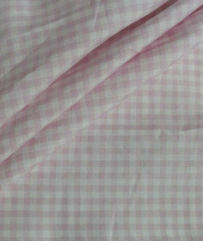 CHECKED COTTON/POLYESTER FABRIC-4 COLOURS-SOLD BY THE METRE