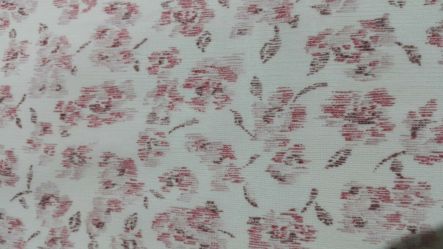 VISCOSE CHIFFON FABRIC FLORAL PRINTE -SOLD BY THE METER