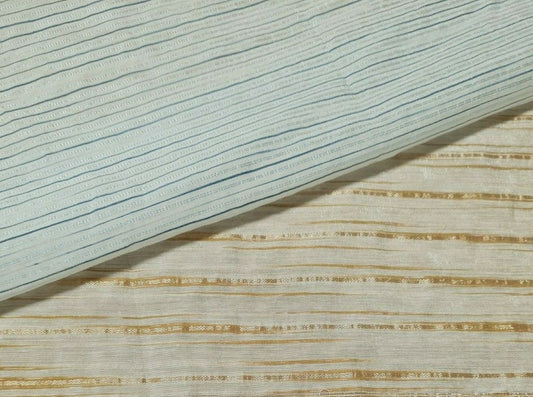 STRIPED THIN VISCOSE NYLON POLYESTER MIX FABRIC- SOLD BY THE METRE