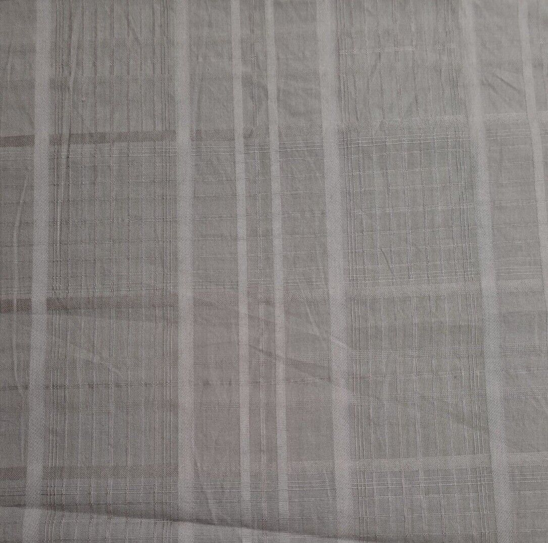 Checked Cotton Shirt Fabric Light Lilac And Khaki Colours 55" Wide Sold By Metre