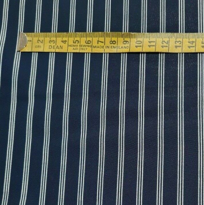 Chiffon Crepe Fabric Striped Dressmaking 55" Wide