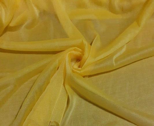 YELLOW STRETCH TULLE FABRIC - SOLD BY THE METRE