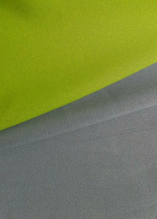 GREEN AND GREY COLOURS CHIFFON FABRIC - SOLD BY THE METRE
