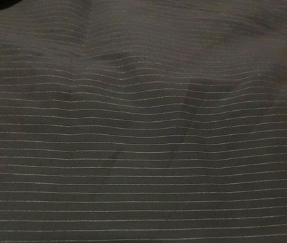 BEIGE STRIPED STRETCH BROWN SHIRT FABRIC - SOLD BY THE METRE