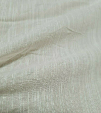 OFF WHITE COLOUR STRIPED THIN VISCOSE FABRIC - SOLD BY THE METRE