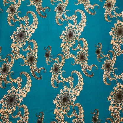 Viscose Fabric Oriental Printed Drapey 55" Wide Non-Stretch