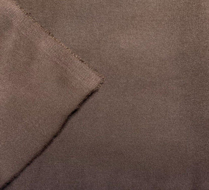 Cotton Fabric Brushed Texture Brown Colour 2 Way Stretch 55" Wide Sold By Metre