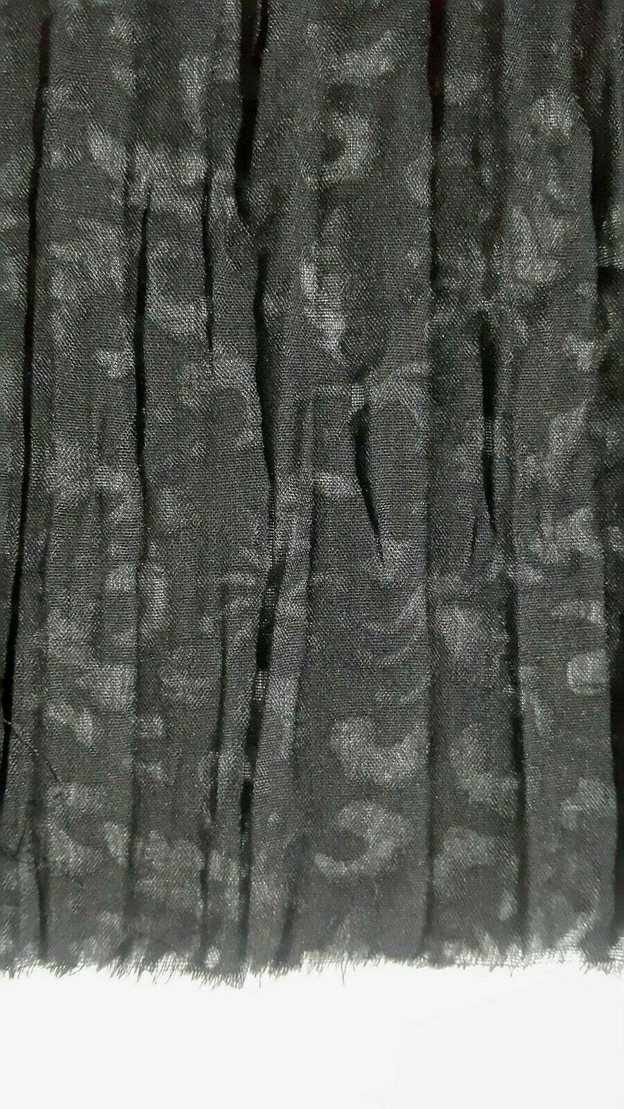 COTTON POLYESTER FABRIC PERFORARED AND CRINKLED BLACK COLOUR- SOLD BY METRE