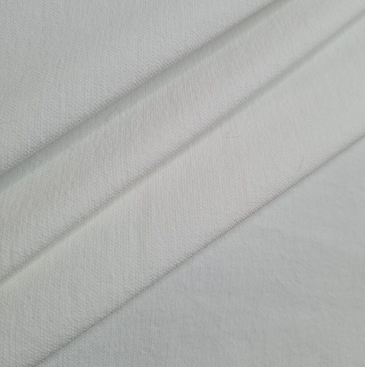 White Cotton Blend Fabric Woven 4 Way Stretch 47" Wide