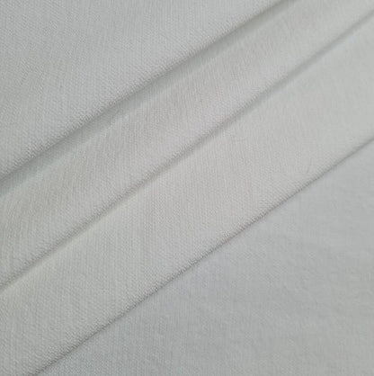 White Cotton Blend Fabric Woven 4 Way Stretch 47" Wide