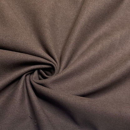 Cotton Fabric Brushed Texture Brown Colour 2 Way Stretch 55" Wide Sold By Metre