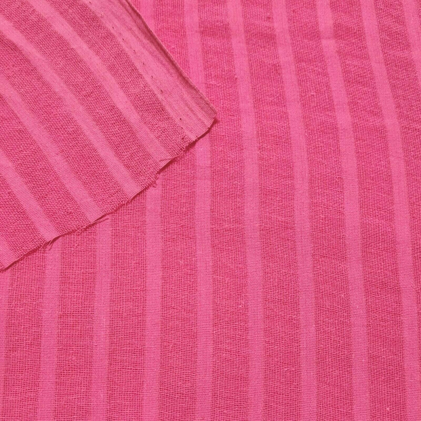 Crinkled Cotton Gauze Cheesecloth Fabric Striped 51" Wide Sold By The Metre